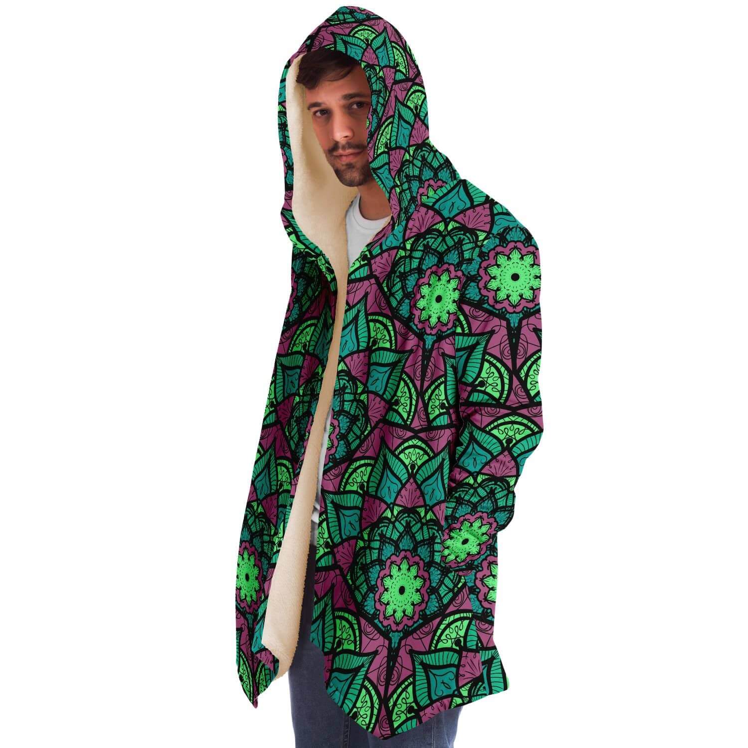 Green Red East Serenity Cloak-Microfleece Cloak - AOP