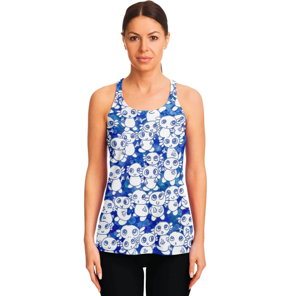 Blue Axolitl Party Tank Top-