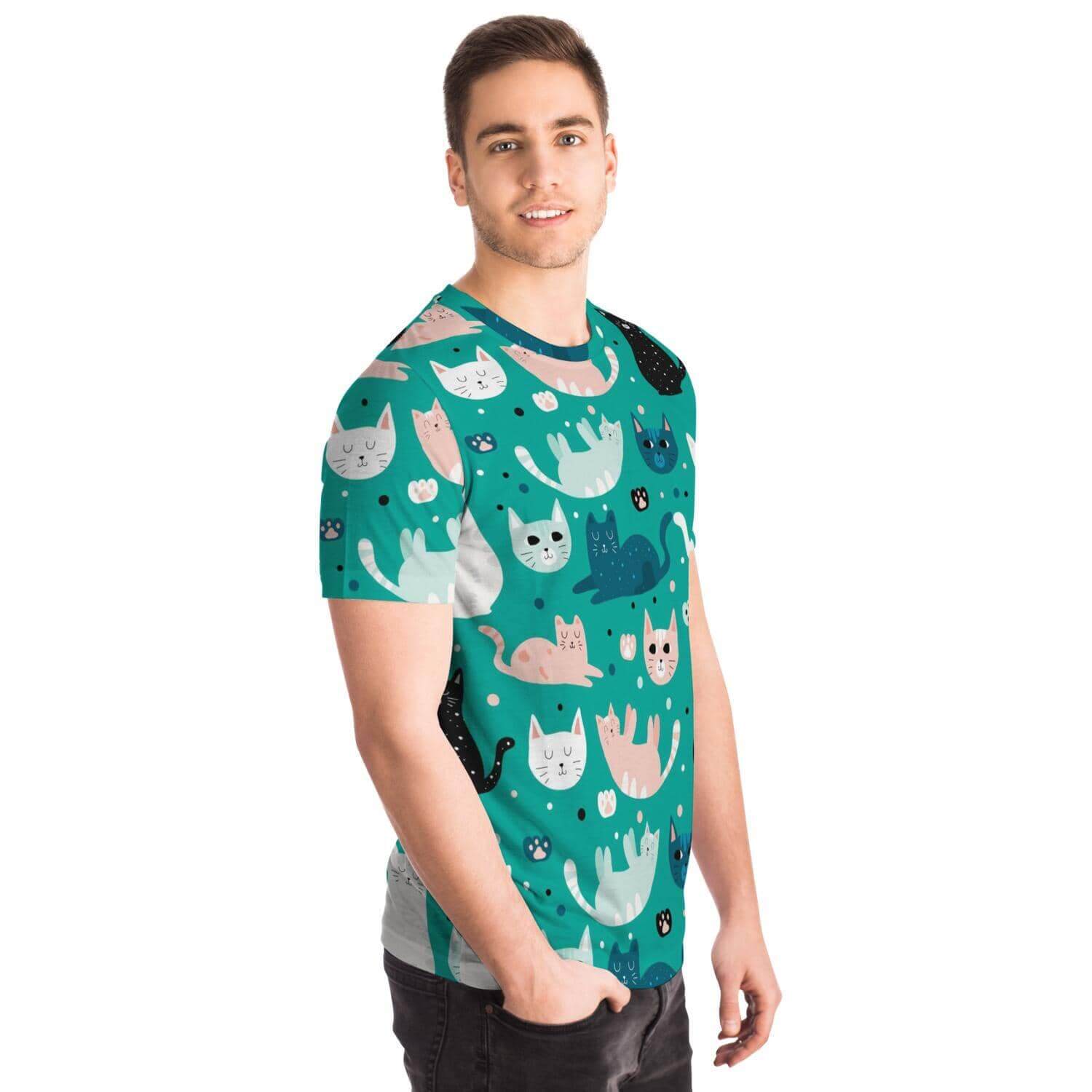 Green Cat Shirt-Shirt