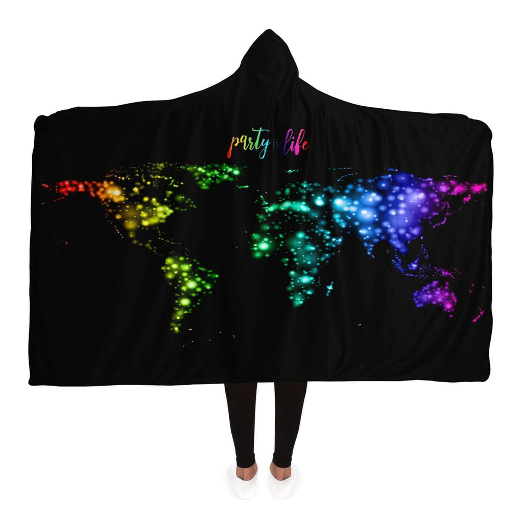 Party World Hooded Blanket-Hooded Blanket - AOP
