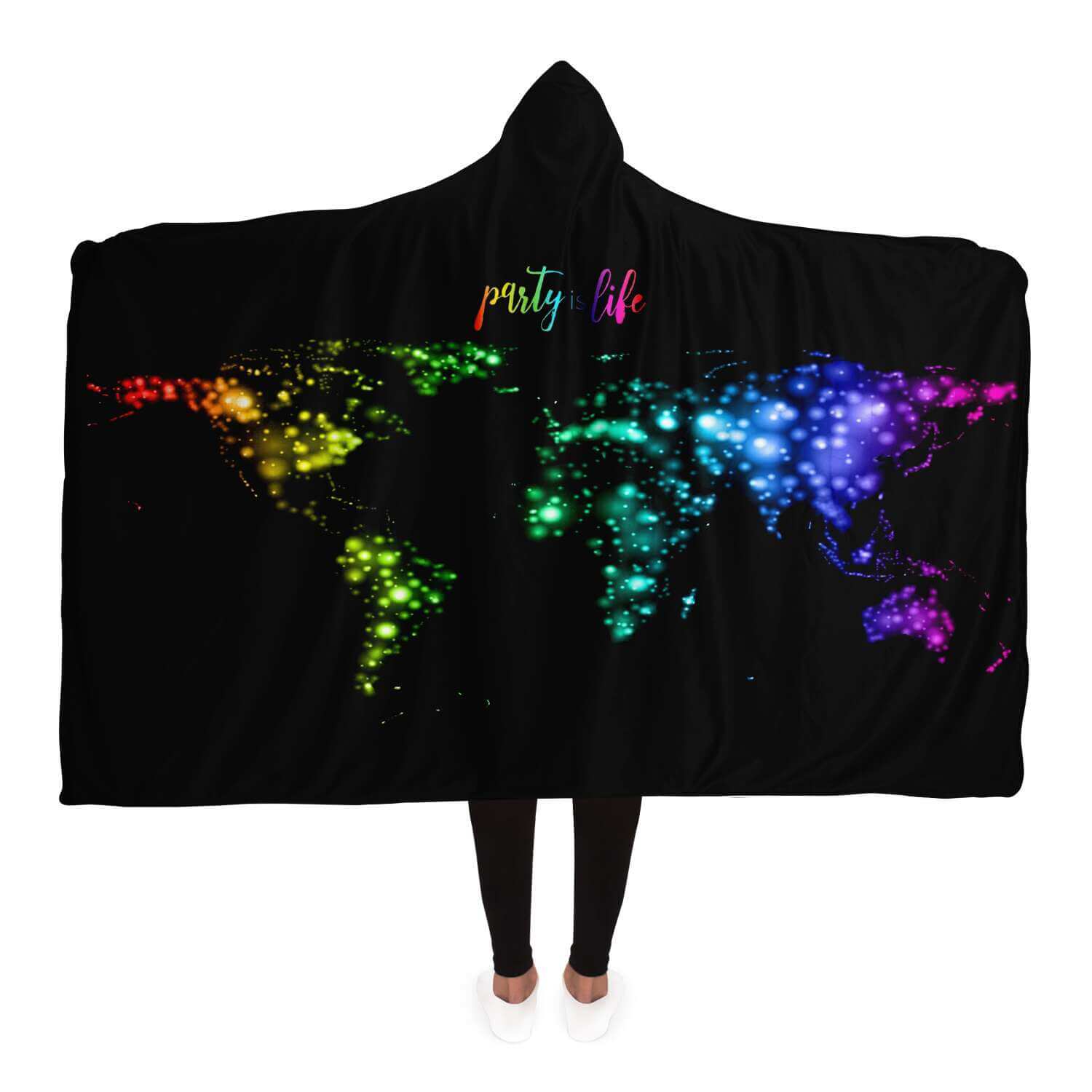 Party World Hooded Blanket-Hooded Blanket - AOP