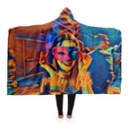 Masked Girl Hooded Blanket-Hooded Blanket - AOP