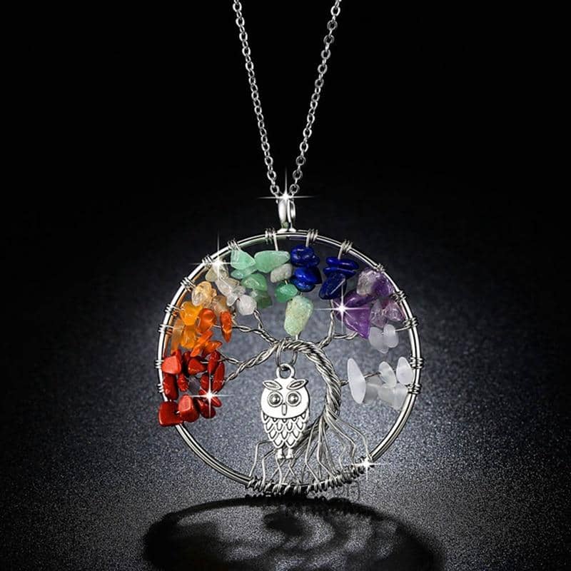 Wise Owl Tree of Life Necklace-Jewelry