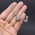 Glow in the Dark Luminous Lotus Pendant Necklace-Jewelry