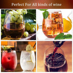 4pcs/set Shatterproof Stemless Plastic Wine Glasses Unbreakable PCTG Red Wine Glasses-Drinkware