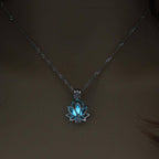 Glow in the Dark Luminous Lotus Pendant Necklace-Jewelry