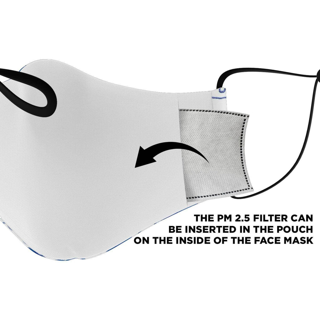 Blue Axolitl Party Printed Face Mask-Fashion Face Mask - AOP
