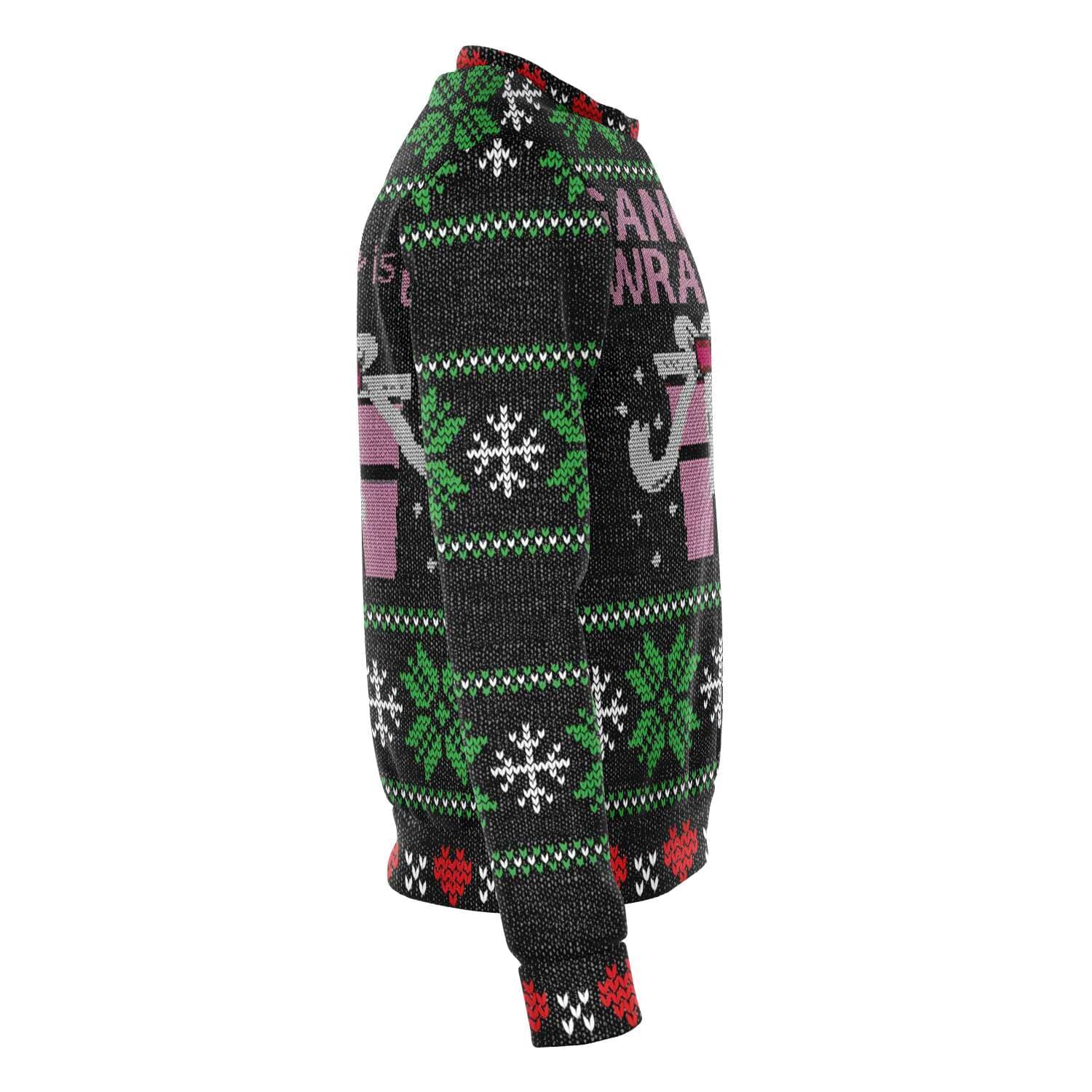 Black & Pink Gangsta Wrappa Ugly Christmas Sweater-Ugly Christmas Sweater