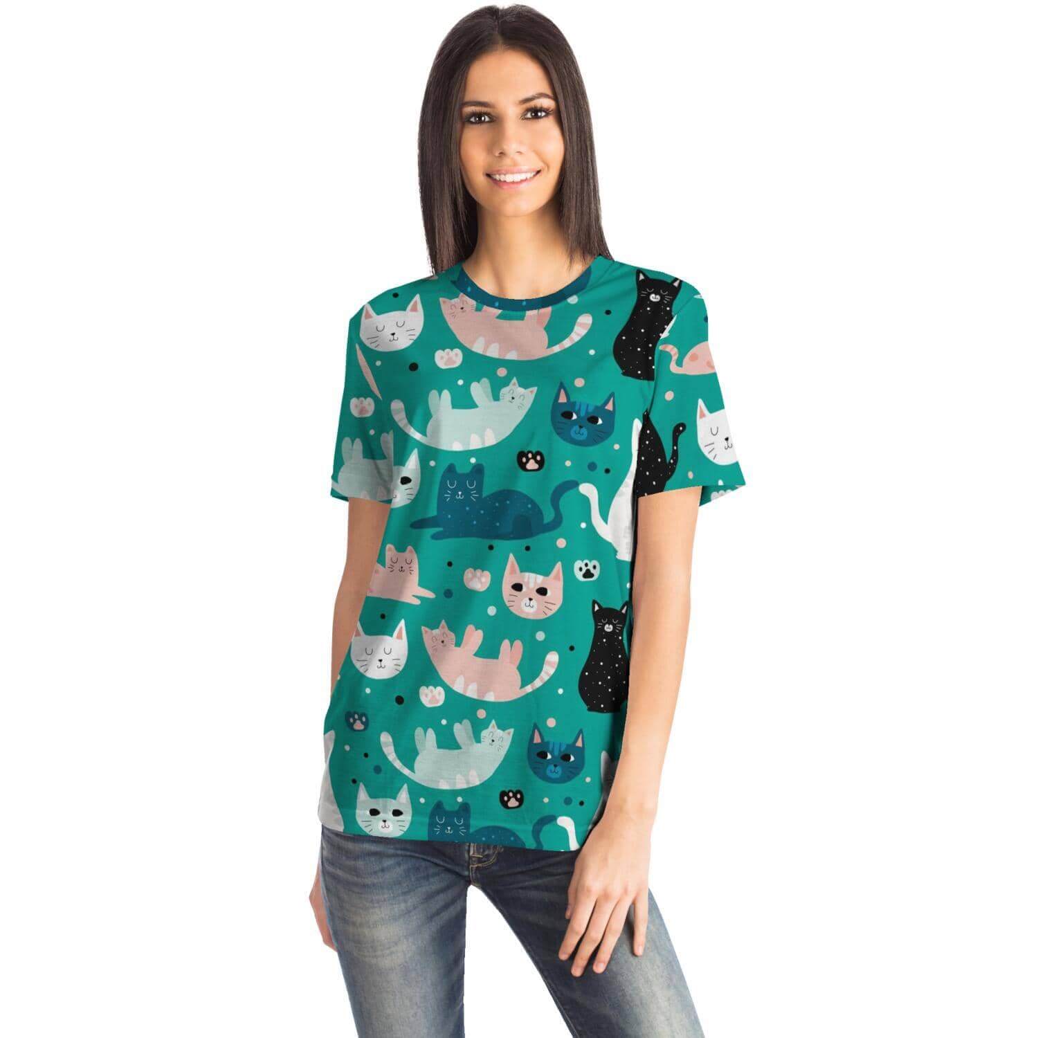 Green Cat Shirt-Shirt
