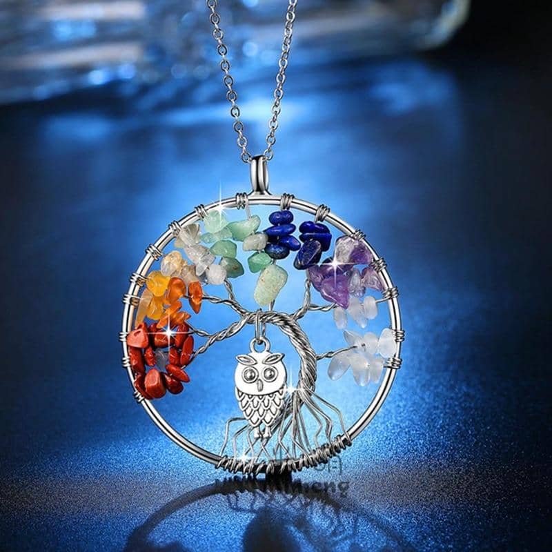Wise Owl Tree of Life Necklace-Jewelry