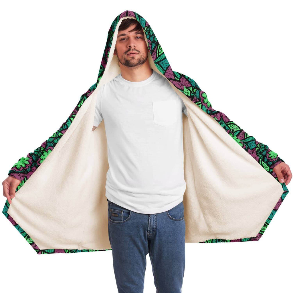 Green Red East Serenity Cloak-Microfleece Cloak - AOP