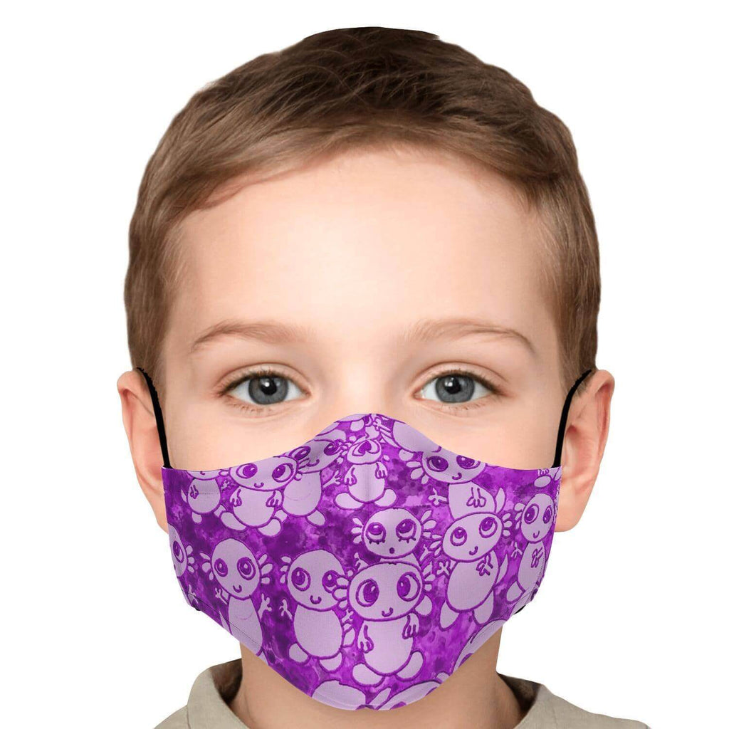 Pink Axolitl Party Printed Face Mask-Fashion Face Mask - AOP
