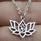 Lotus Pendant Necklace-Jewelry