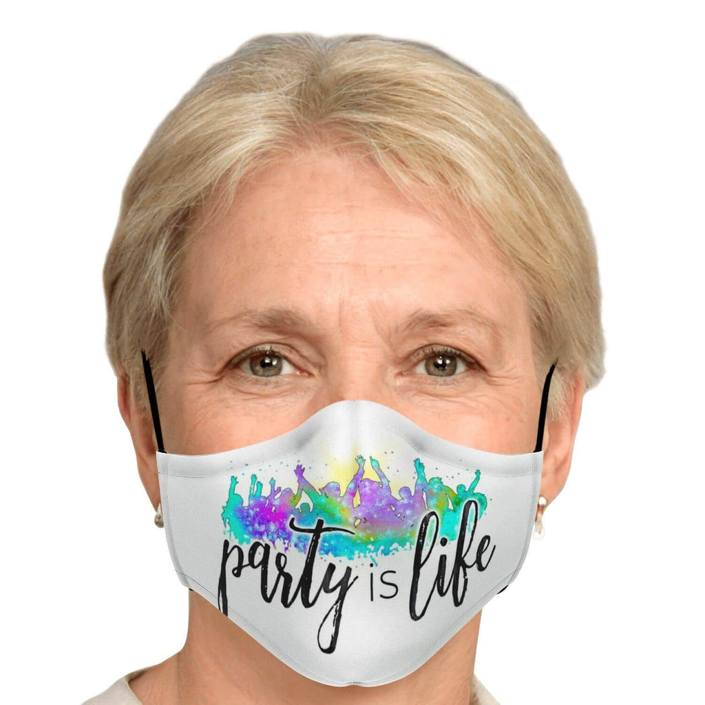 Party is Life Printed Face Mask-Fashion Face Mask - AOP