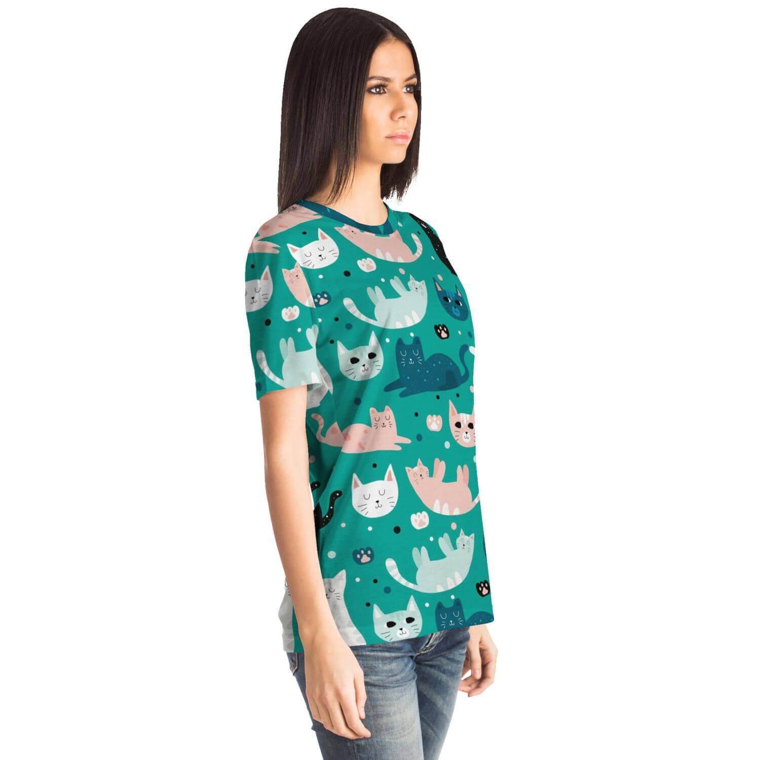 Green Cat Shirt-Shirt