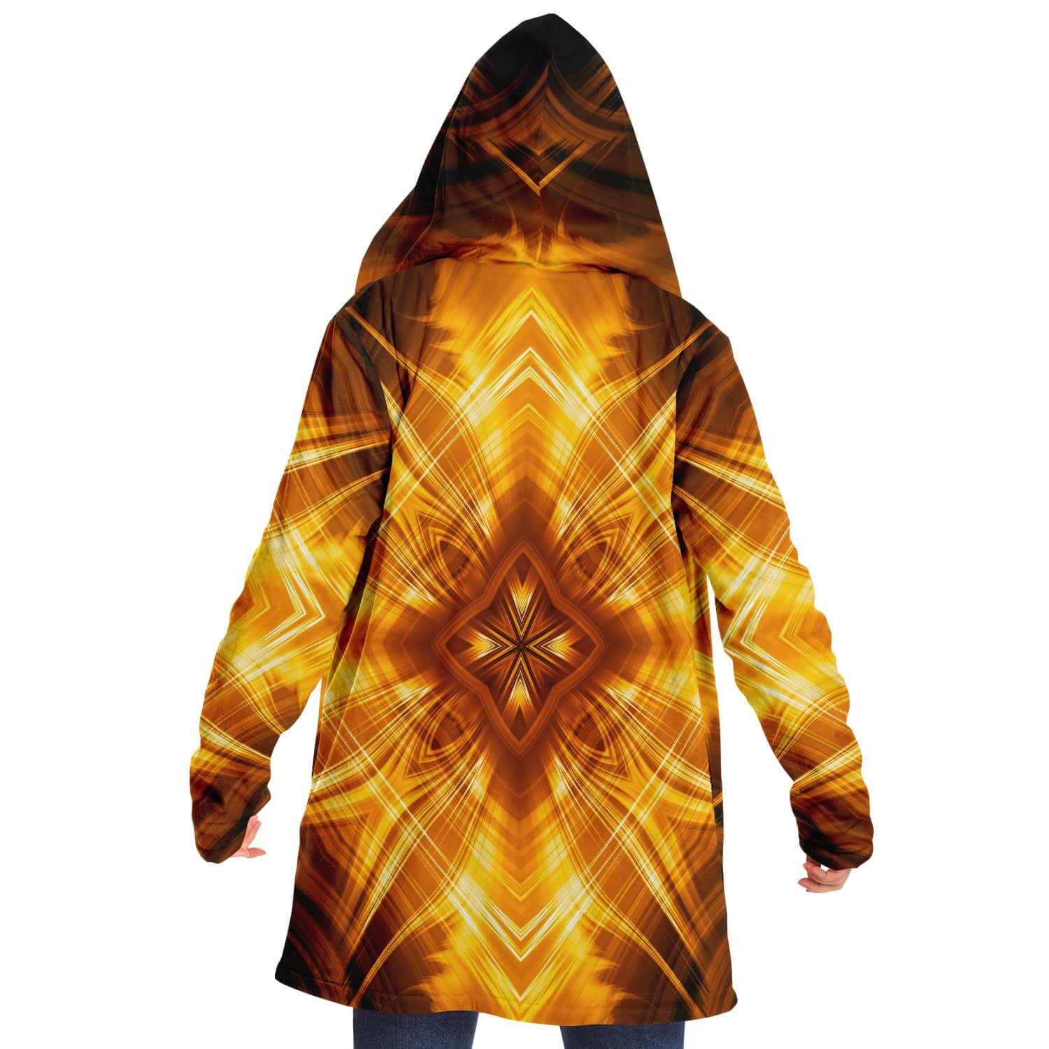 Gold Fire Cloak-Microfleece Cloak - AOP