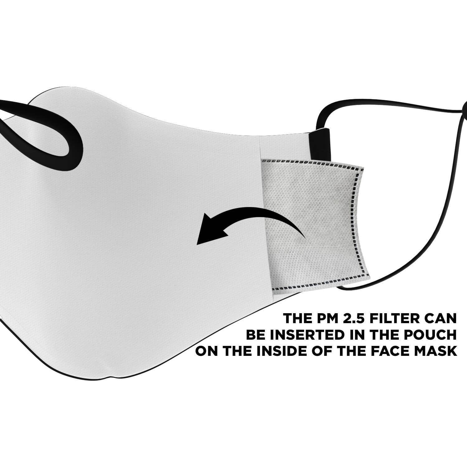 Big Smile Face Mask - Black-Fashion Face Mask - AOP