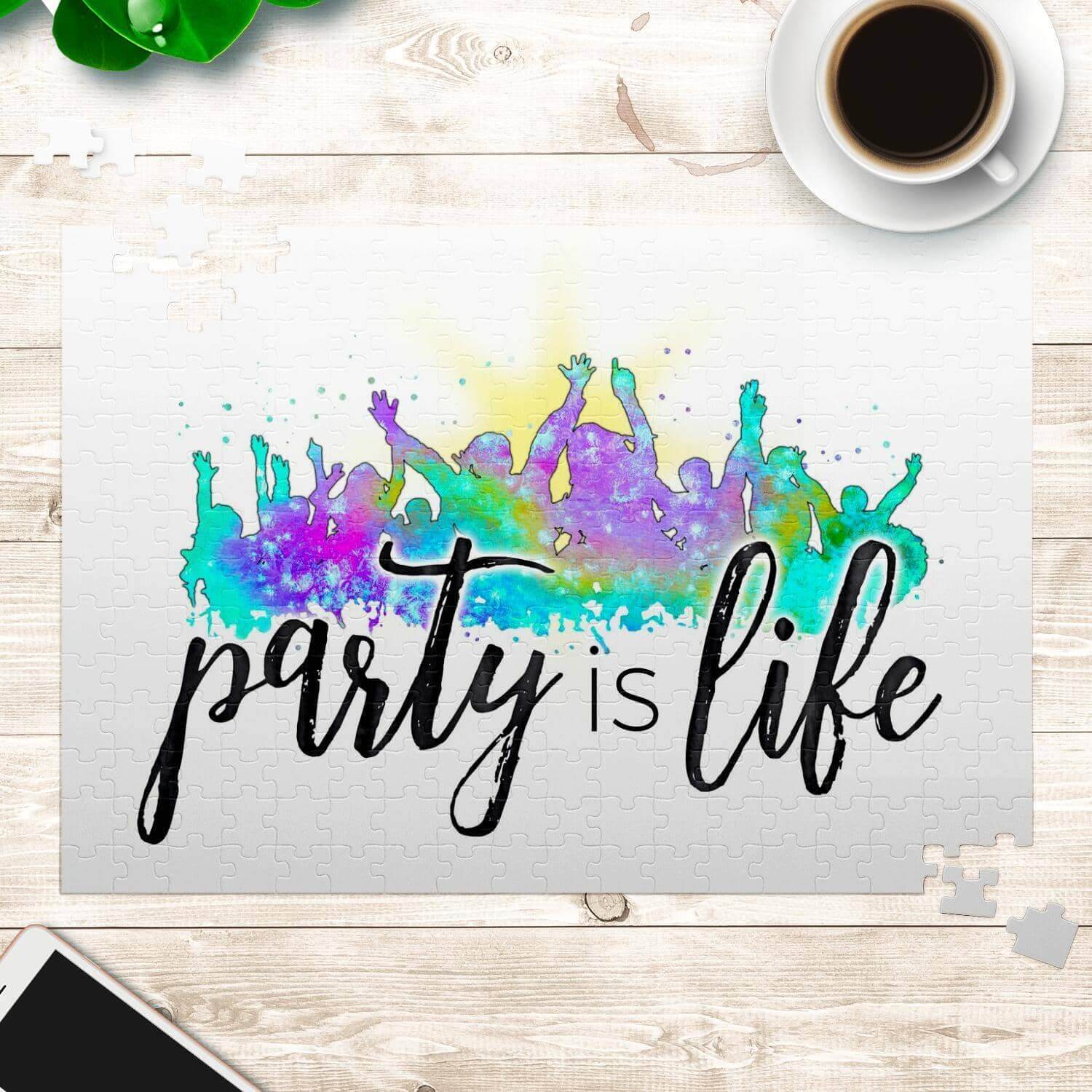 Party is Life Jigsaw Puzzle-Jigsaw Puzzle - AOP