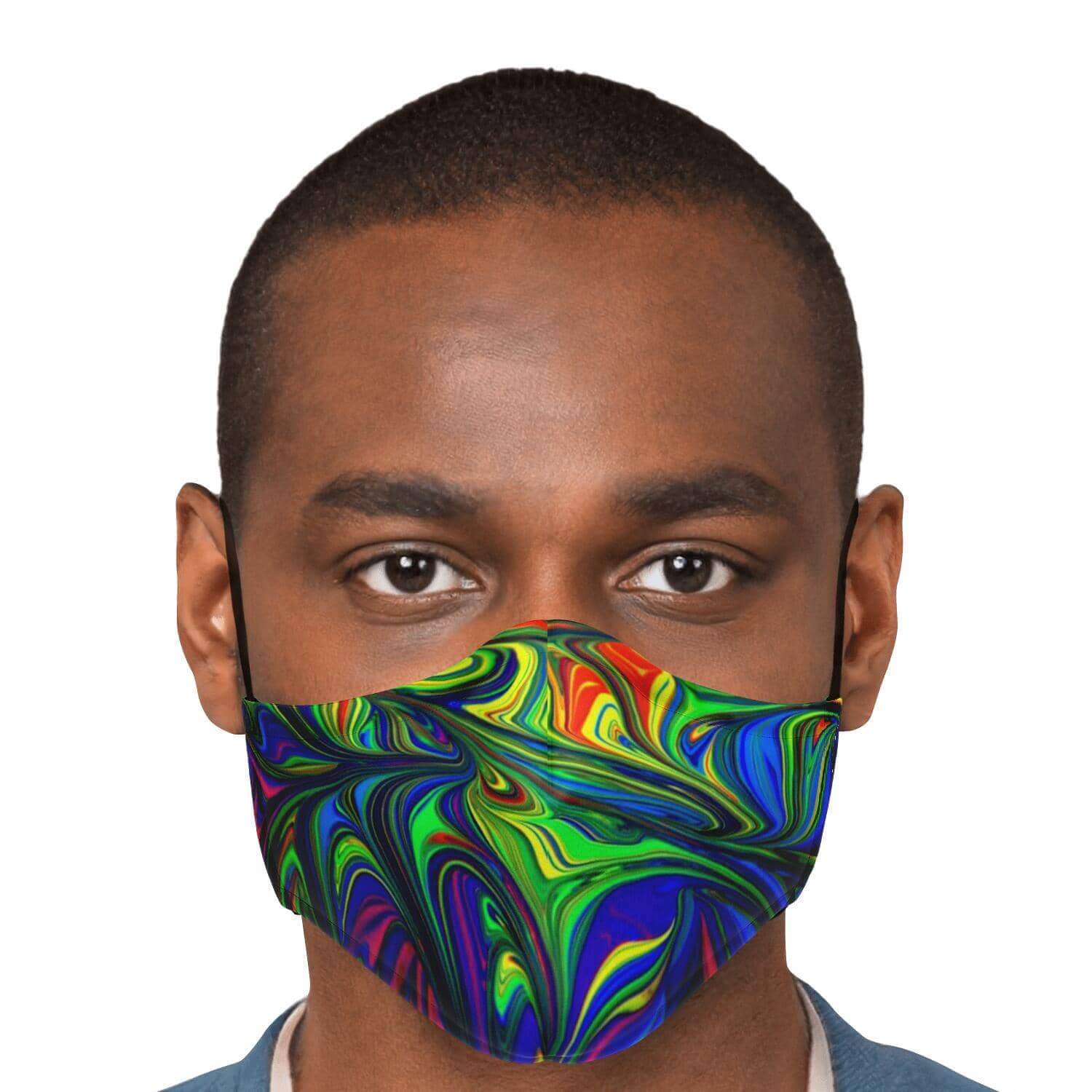 Abstract Colors Printed Face Mask-Fashion Face Mask - AOP