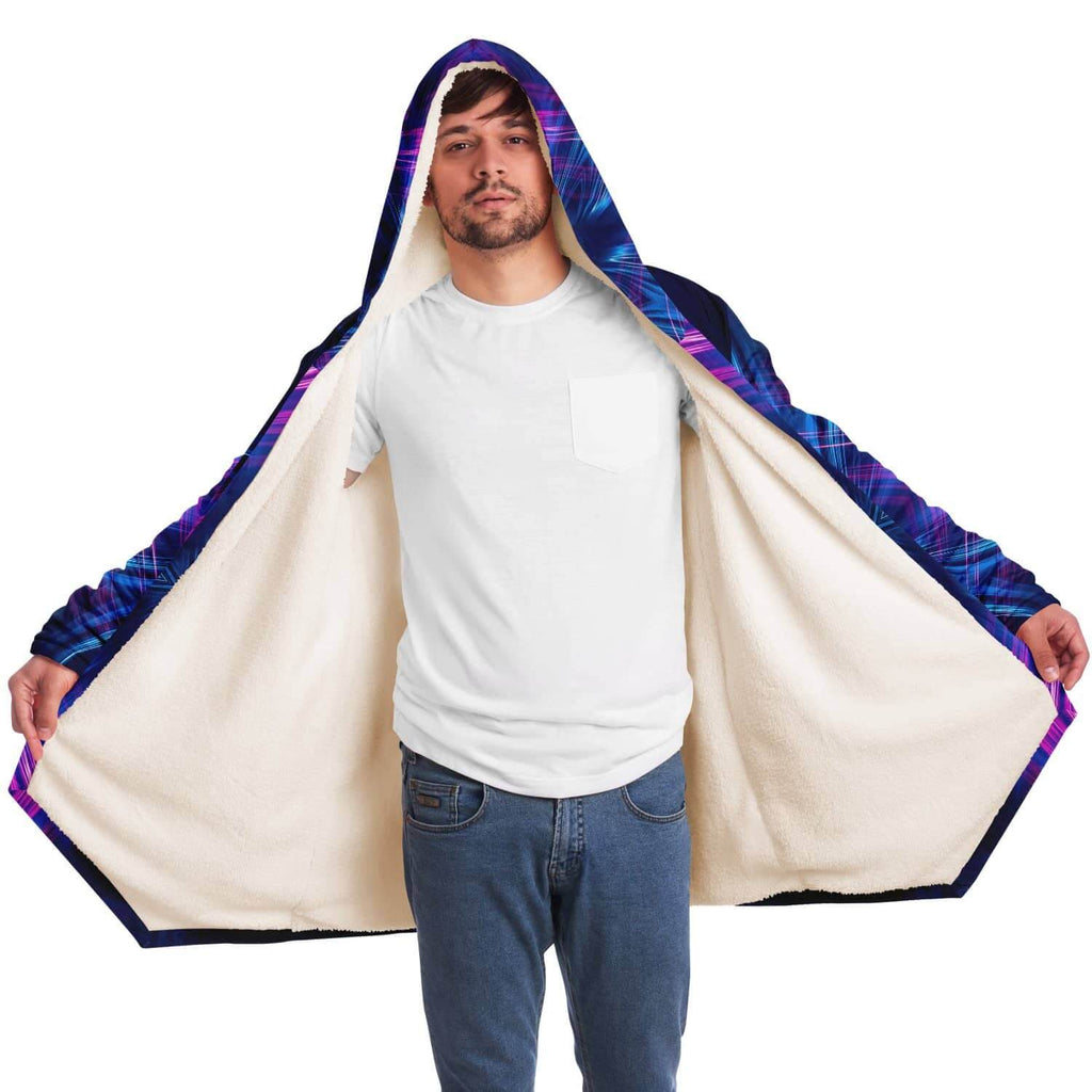 Kaleidoscope Micromink Cloak-Microfleece Cloak - AOP