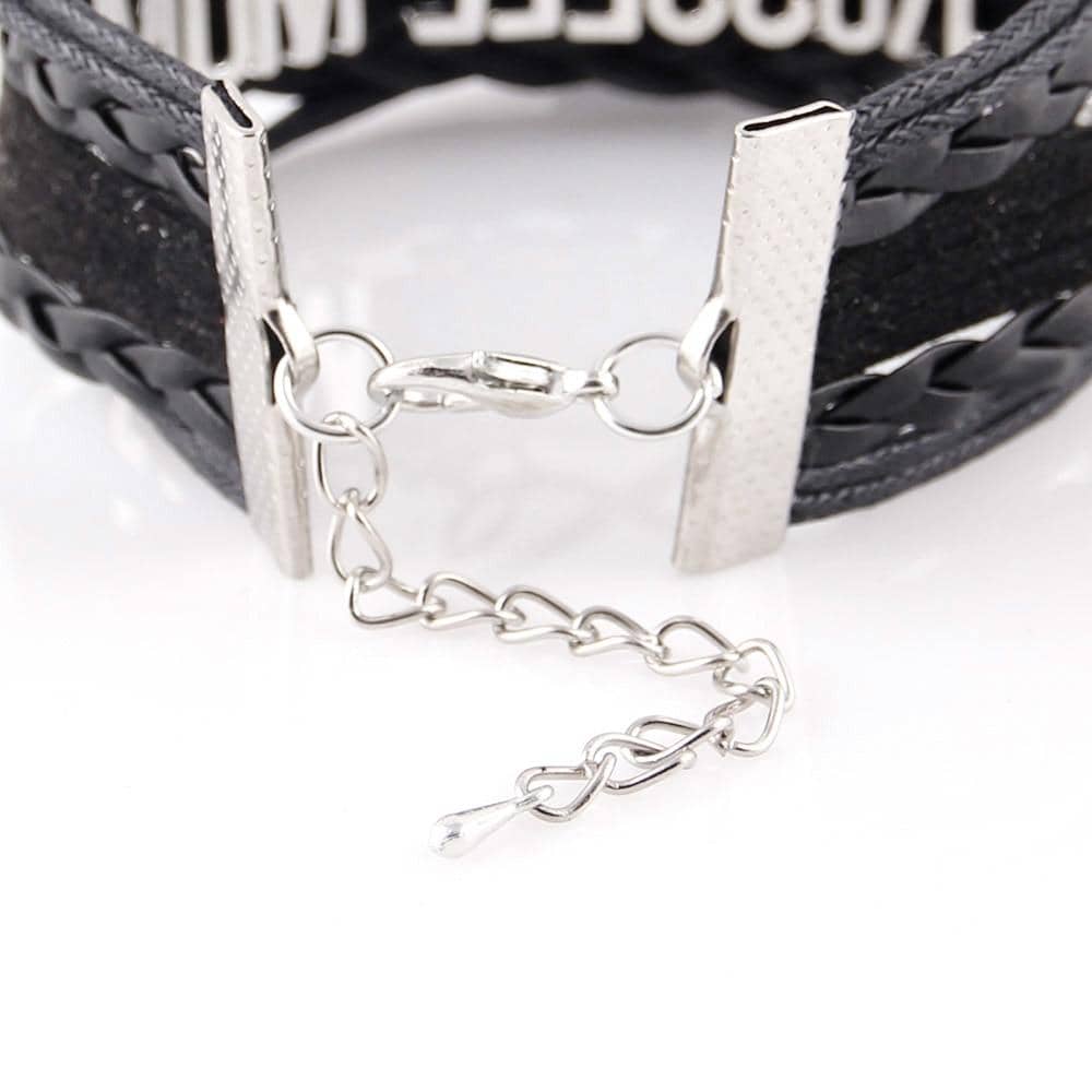 Braided Leather Charm Bracelet-Jewelry