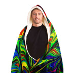 Abstract Colors Hooded Blanket-Hooded Blanket - AOP