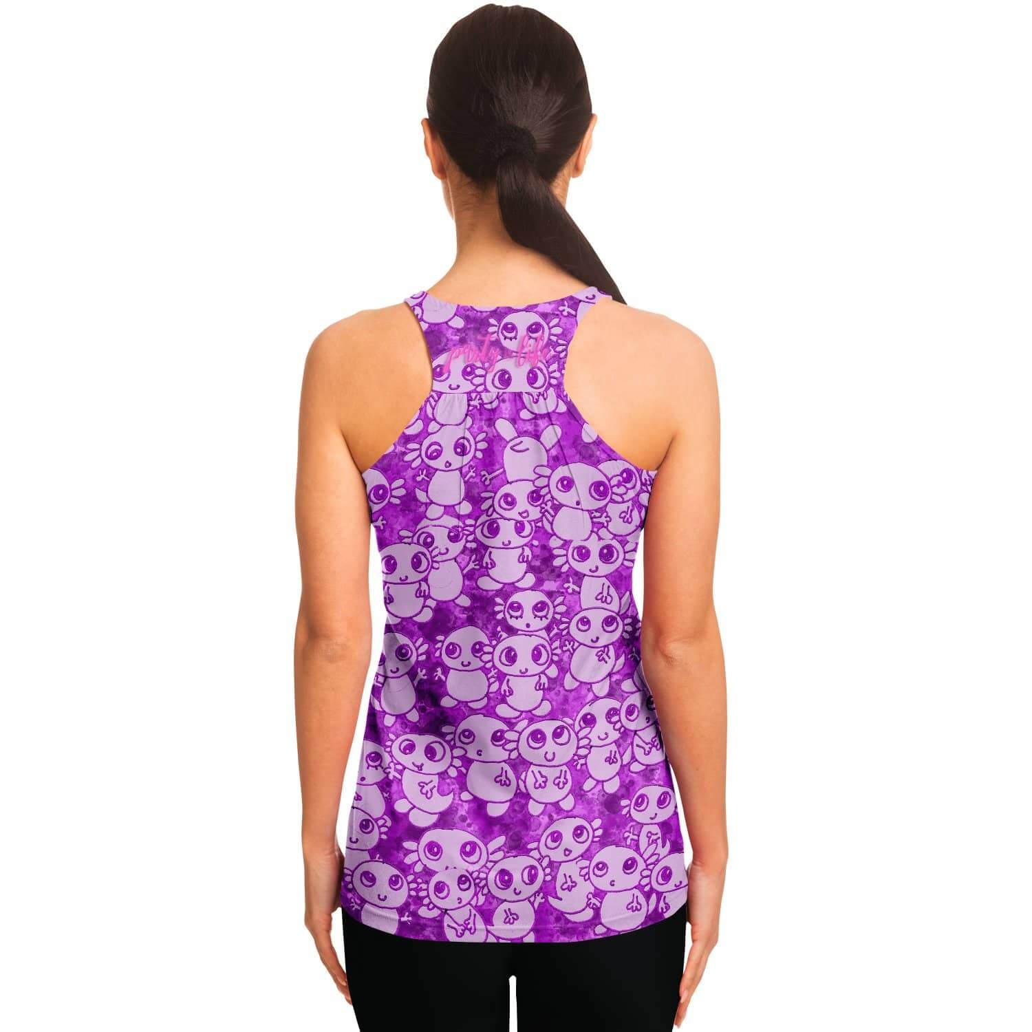 Pink Axolitl Party Tank Top-Shirt
