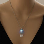 Dream Catcher Glow in the Dark Luminous Pendant Necklace-Jewelry