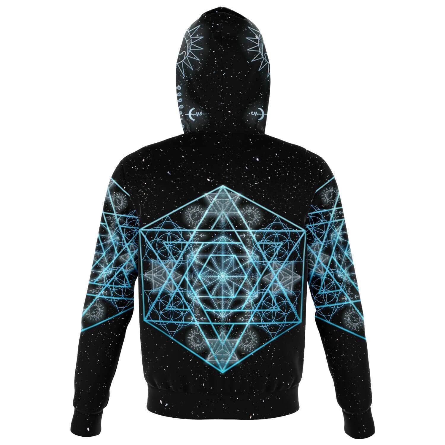 Blue Star Zip Hoodie-Hoodies