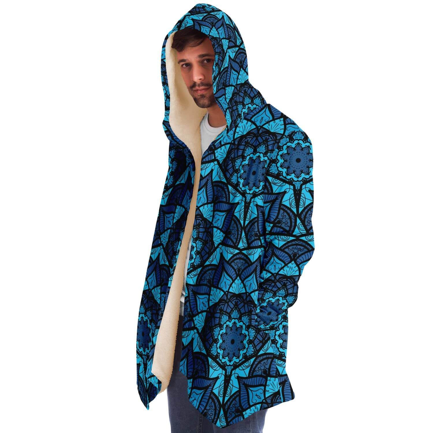 All Blue East Serenity Cloak-Microfleece Cloak - AOP