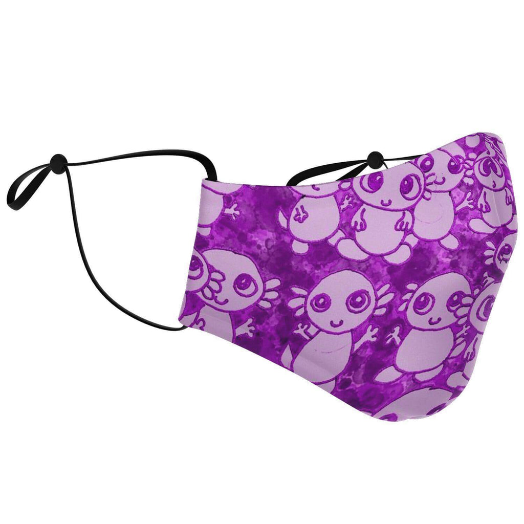 Pink Axolitl Party Printed Face Mask