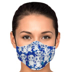 Blue Axolitl Party Printed Face Mask-Fashion Face Mask - AOP