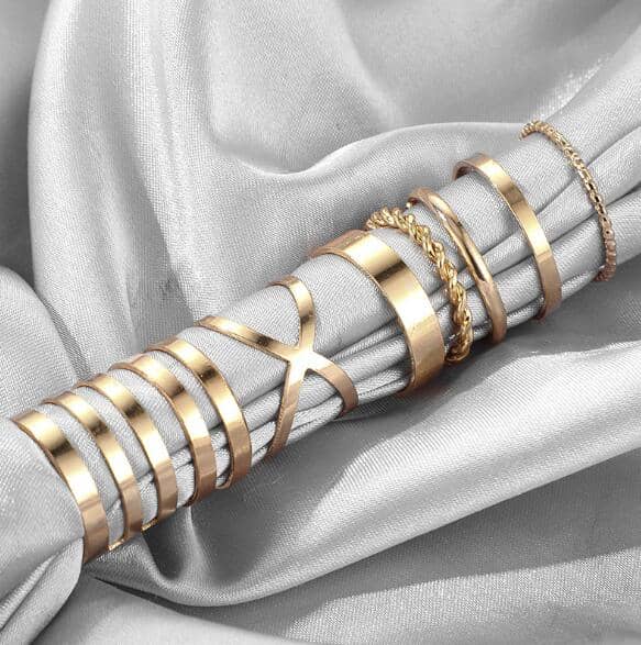 Set of Geometric Ring Set-Jewelry