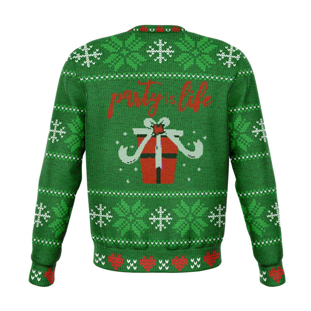 Green Gangsta Wrappa Ugly Christmas Sweater-Ugly Christmas Sweater