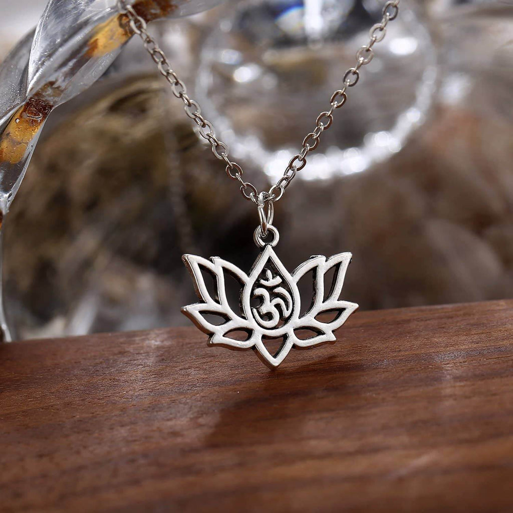 Lotus Pendant Necklace-Jewelry