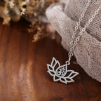 Lotus Pendant Necklace-Jewelry