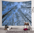 Snowy Trees Forest Tapestry-Decorative Tapestries