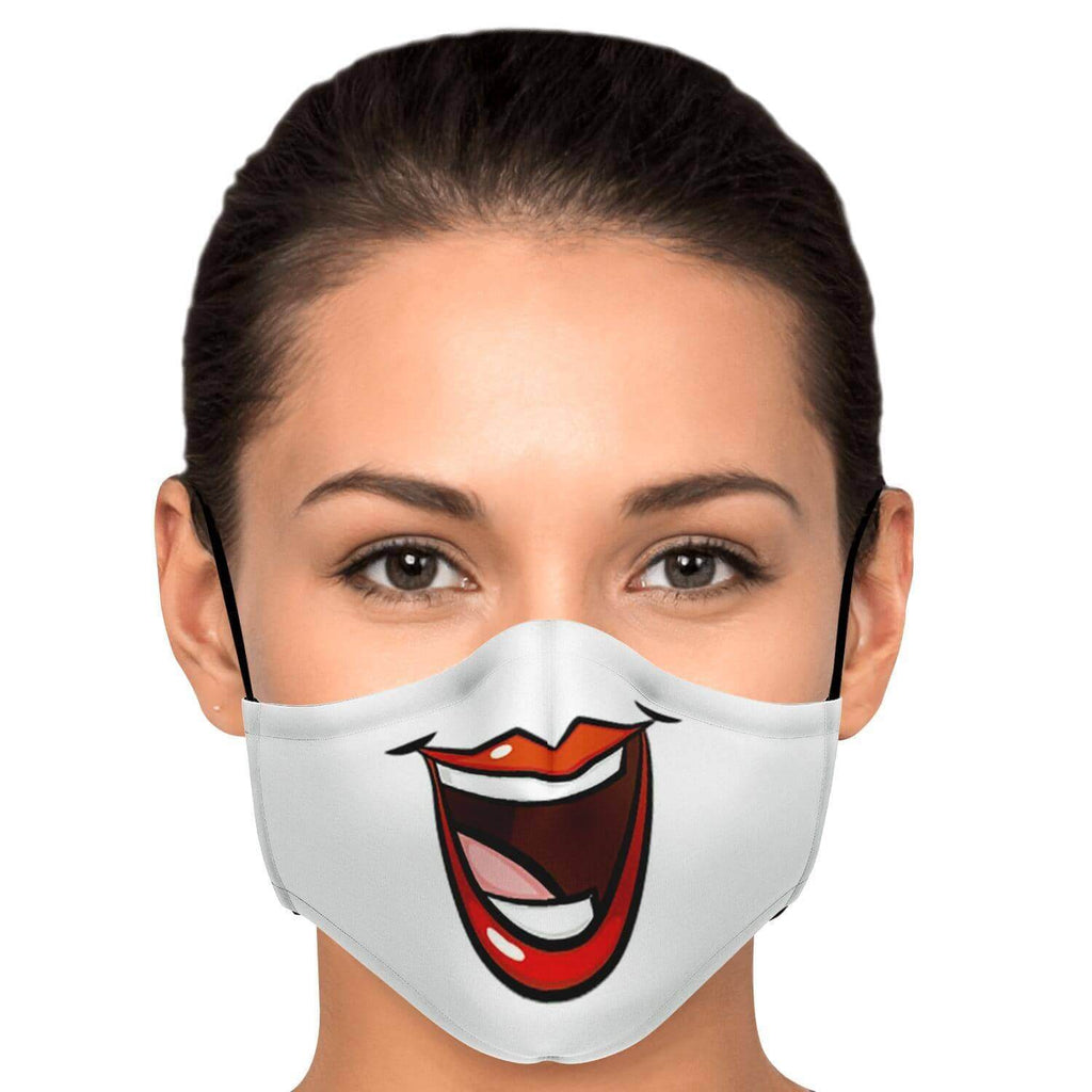 Huge Smile Fase Mask-Fashion Face Mask - AOP
