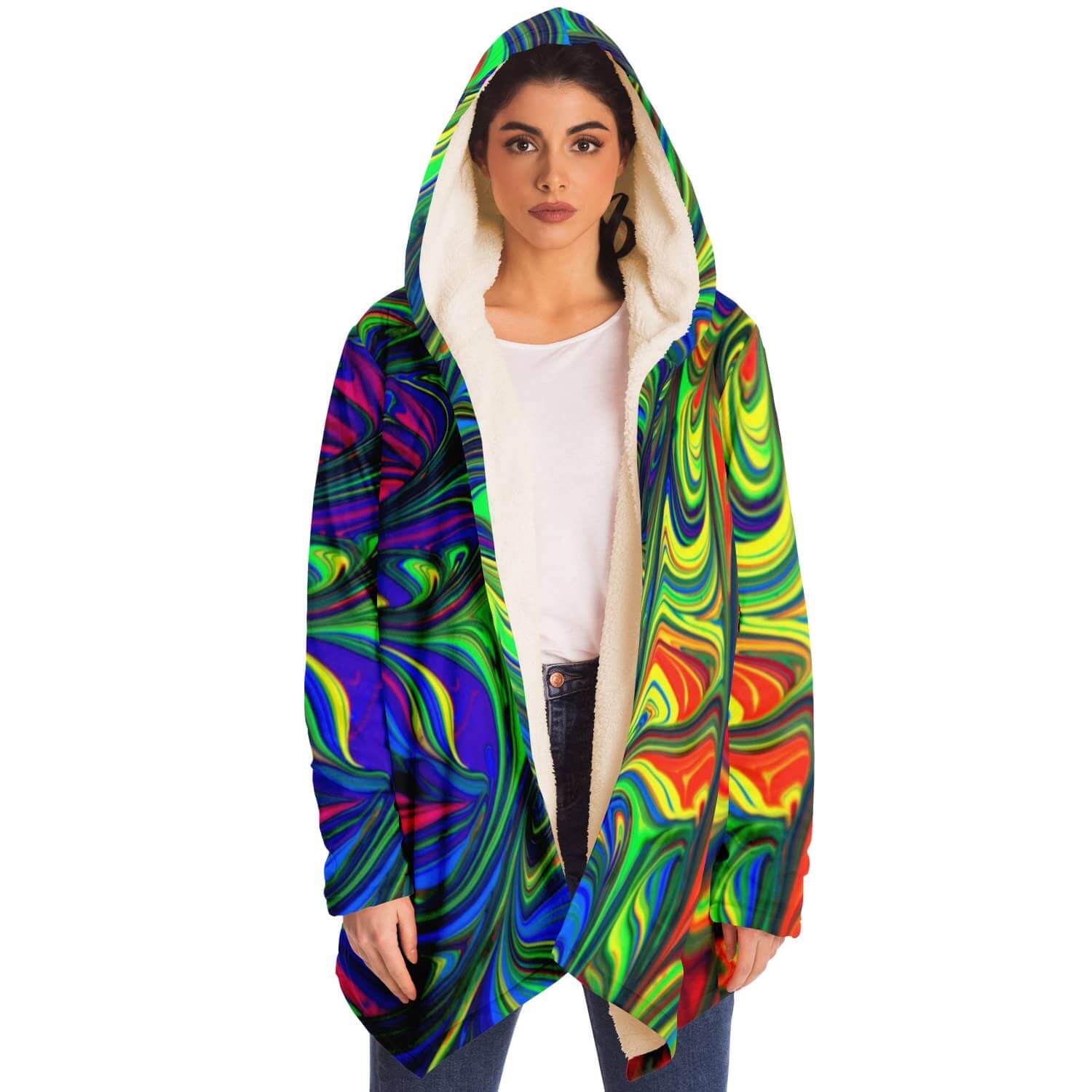 Abstract Colors Cloak-Microfleece Cloak - AOP