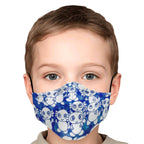 Blue Axolitl Party Printed Face Mask-Fashion Face Mask - AOP