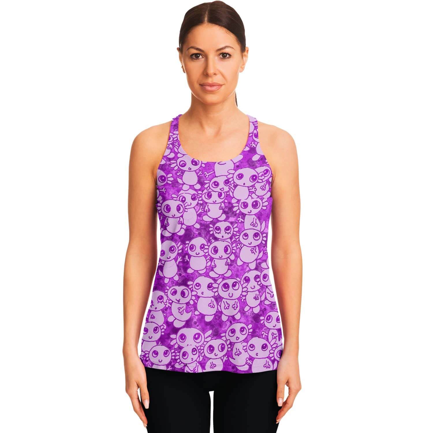 Pink Axolitl Party Tank Top-Shirt
