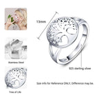 Tree of Life Classic 925 Sterling Silver Rings-Jewelry