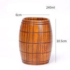 Jujube Wooden Cup Set-Drinkware Sets