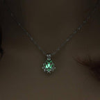 Glow in the Dark Luminous Lotus Pendant Necklace-Jewelry