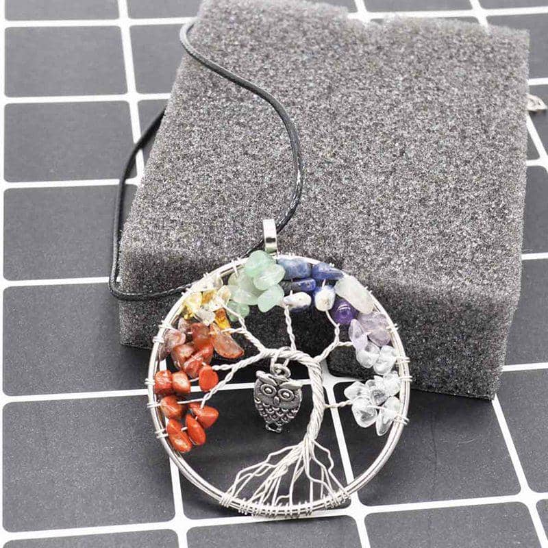 Wise Owl Tree of Life Necklace-Jewelry
