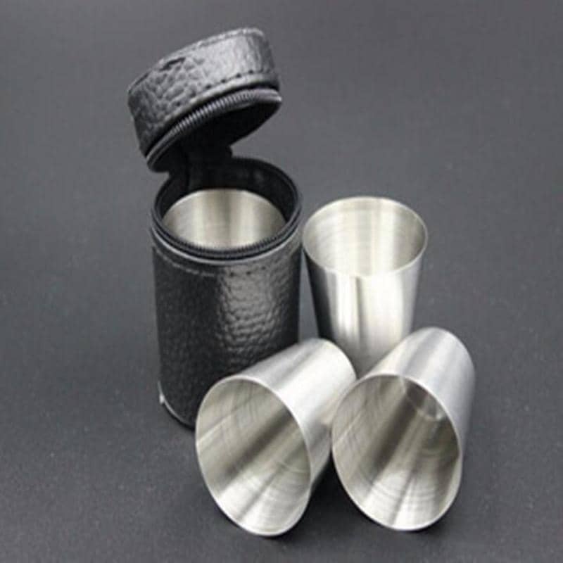 Stainless Steel Shot Glasses 4 Pieces-Drinkware Sets