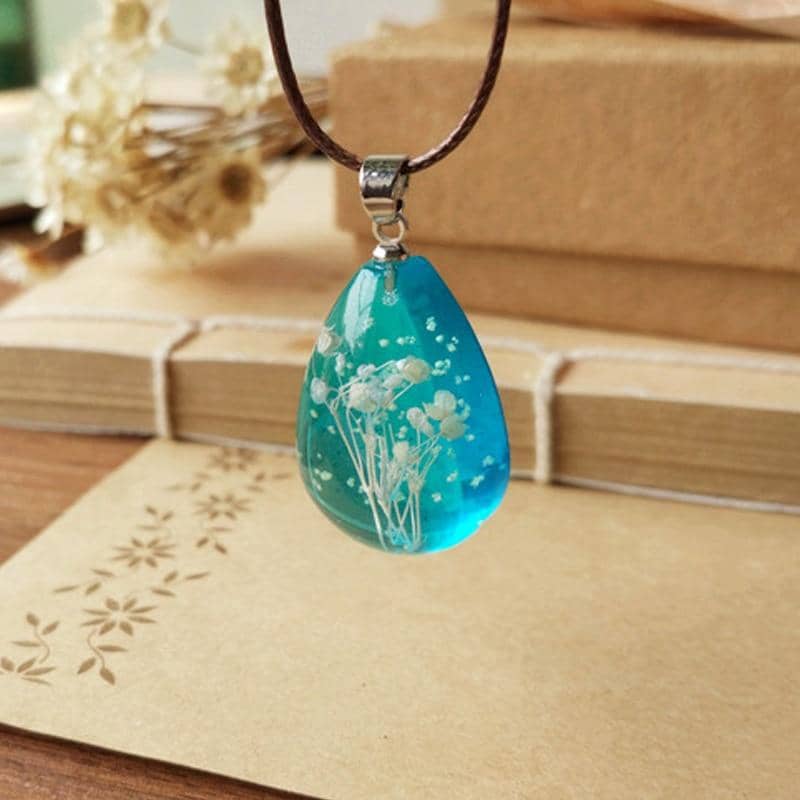 Handmade Natural Gypsophila Luminous Necklace-Jewelry