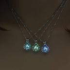 Glow in the Dark Luminous Lotus Pendant Necklace-Jewelry
