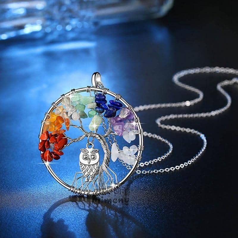 Wise Owl Tree of Life Necklace-Jewelry