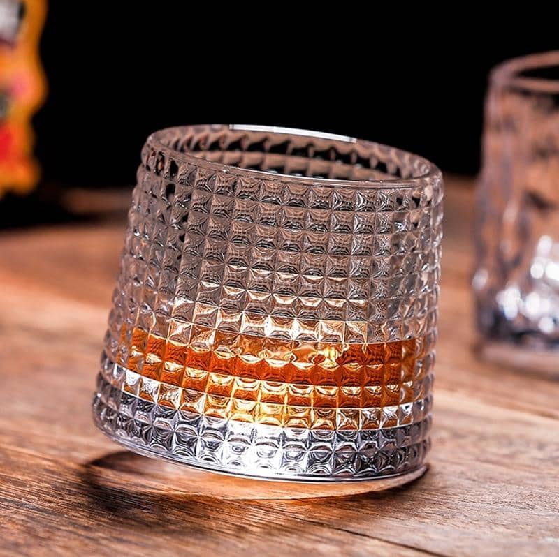 Rotating French Spin Wine Glass-Barware